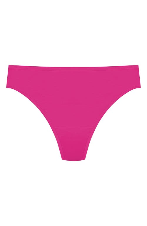 Natori Bliss Bare Stretch Cotton Thong In Pink