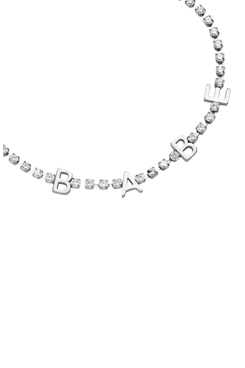 Babe Tennis Chain Bracelet, Alternate, color, Silver