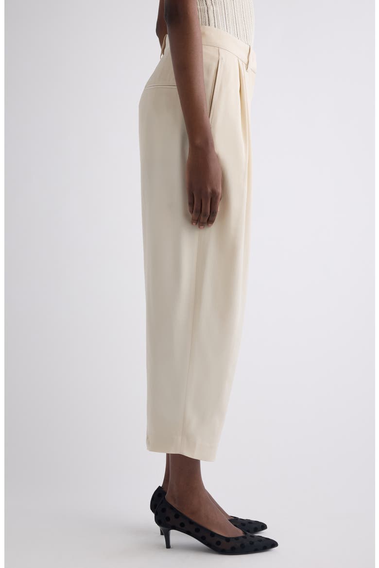 Janice Pleated Ankle Pants, Alternate, color, ECRU