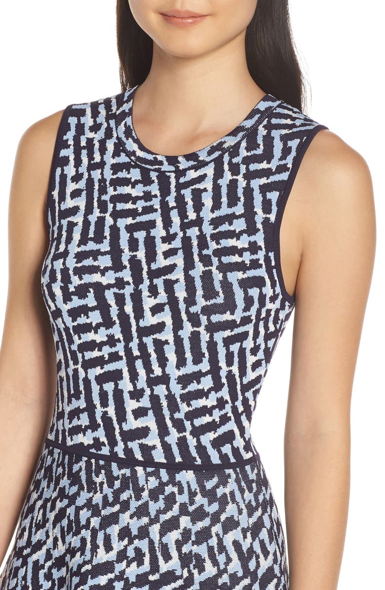 Eliza J Fit & Flare Sweater Dress, Alternate, color, 