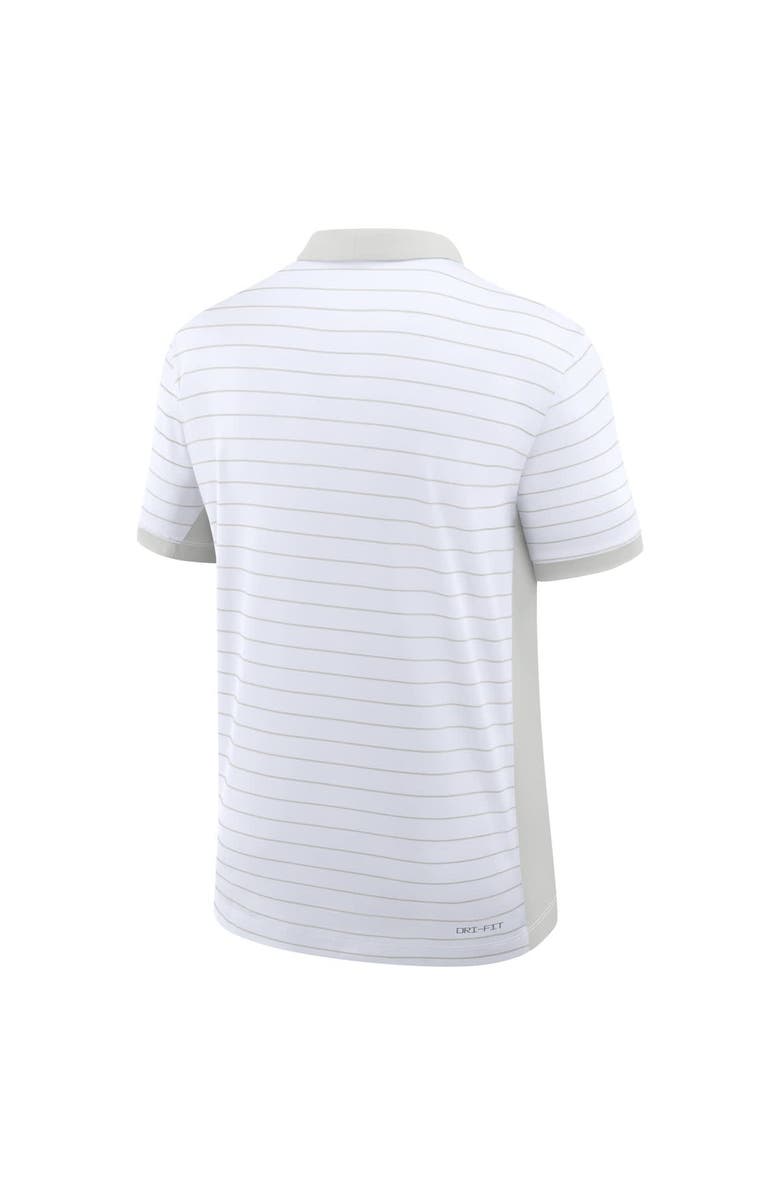 Nike Men's Nike White Auburn Tigers 2025 Early Season Coaches Sideline Victory Stripe Dri-FIT Polo, Alternate, color, White