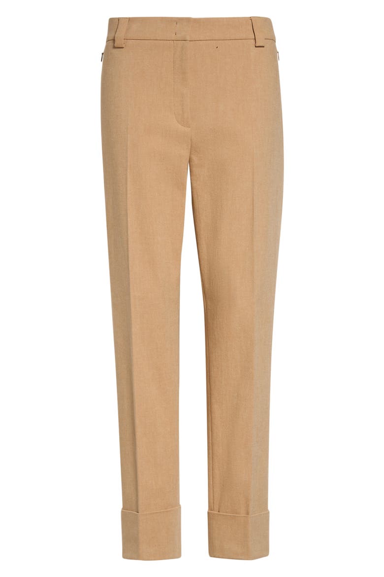 Maxima Cotton Stretch Denim Crop Pants, Alternate, color, CAMEL