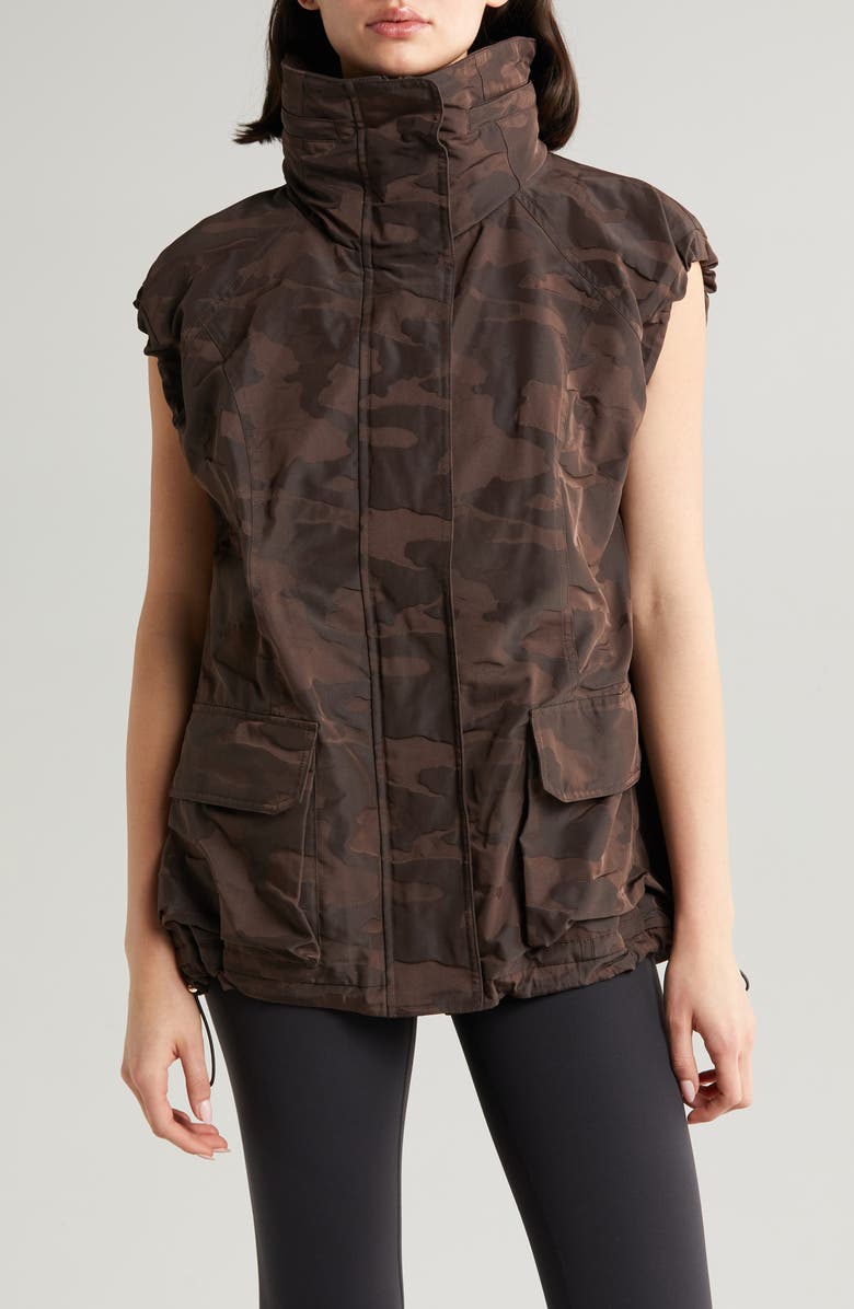 Blanc Noir Svetlana Oversize Camo Vest, Alternate, color, 