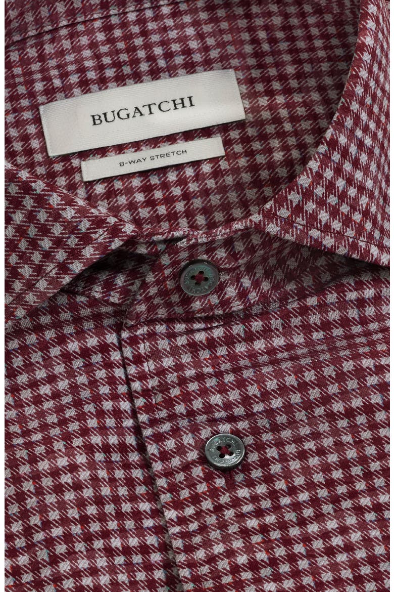 Devon OoohCotton® Grid Button-Up Shirt, Alternate, color, BURGUNDY