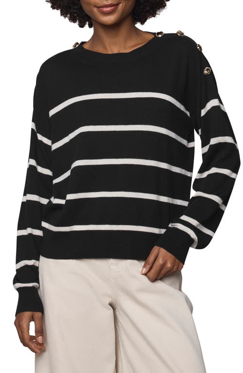 Splendid Stephanie Stripe Sweater In Black