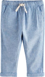 NEXT Kids' Linen & Cotton Chambray Drawstring Pants