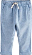 NEXT Kids' Linen & Cotton Chambray Drawstring Pants