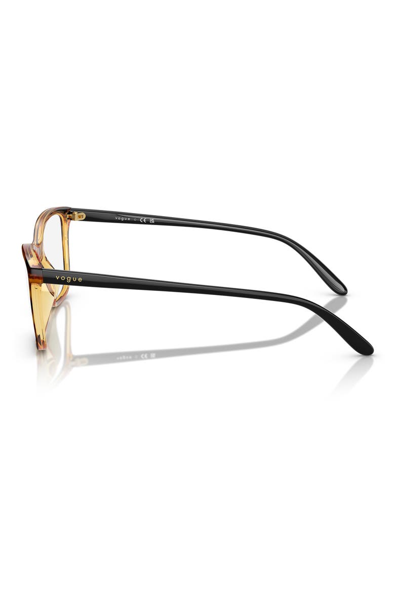 52mm Butterfly Optical Glasses, Alternate, color, DARK HAVANA
