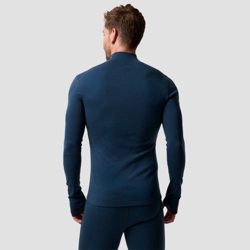 Backcountry Cedars Rws Merino Mid-wt Baselayer 1/4-zip Top In Blue