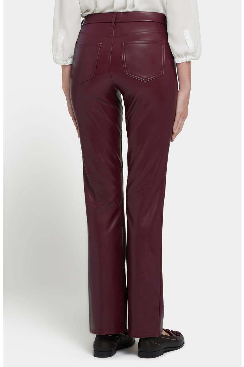 Marilyn Straight Leg Faux Leather Pants, Alternate, color, TAVERN