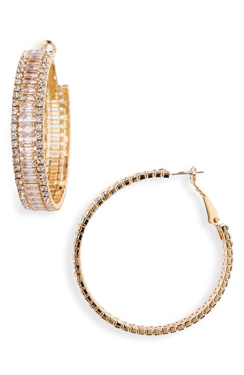 Crystal Hoop Earrings