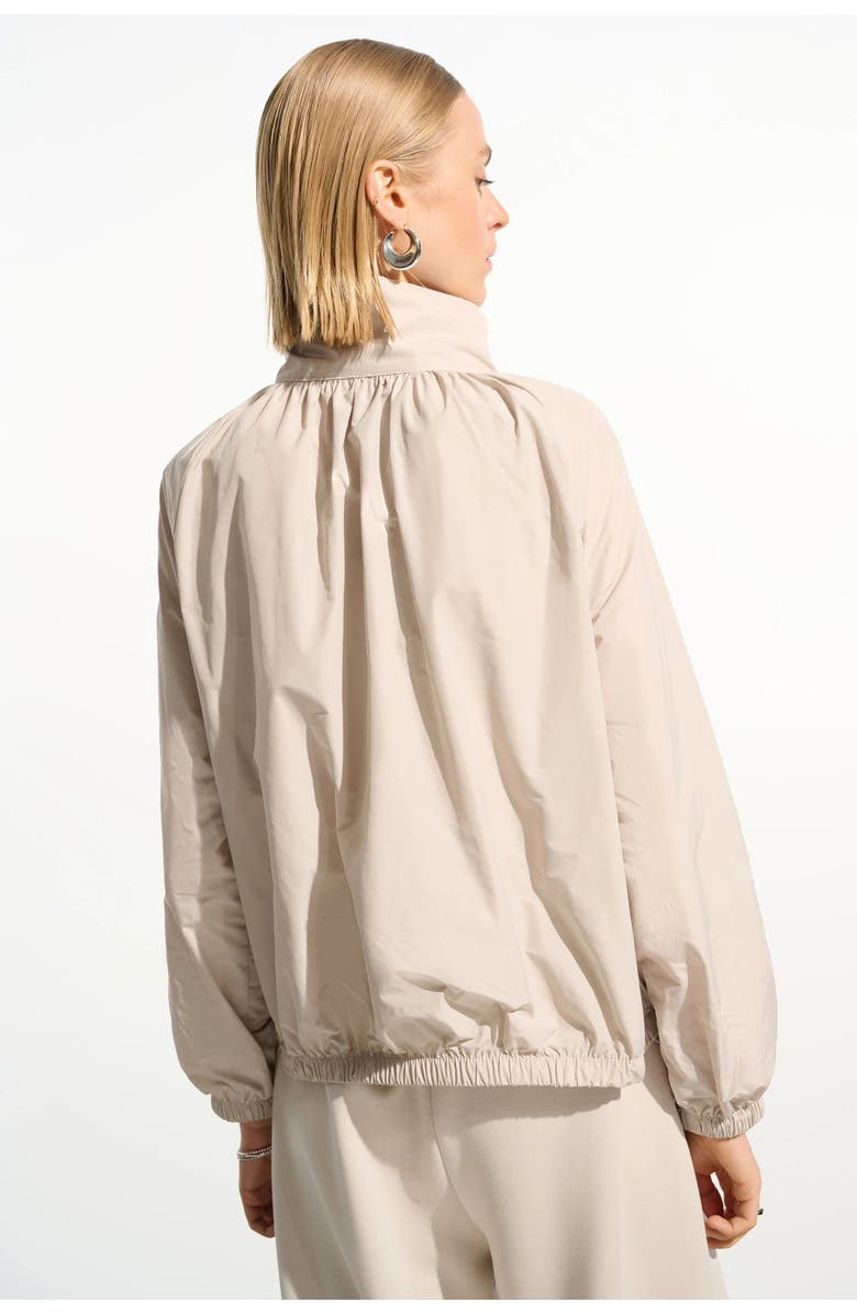 Joseph Ribkoff Memory Cocoon Outdoor Jacket With Funnel Collar, Alternate, color, Moonstone