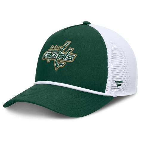 Men's Fanatics Green/White Washington Capitals Bermuda A-Frame Adjustable Hat