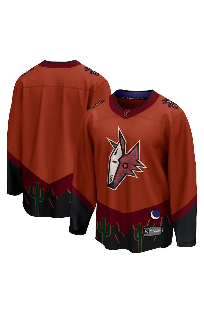 FANATICS Men's Fanatics Branded Burnt Orange Arizona Coyotes Special Edition 2.0 Breakaway Blank Jersey, Alternate, color, 