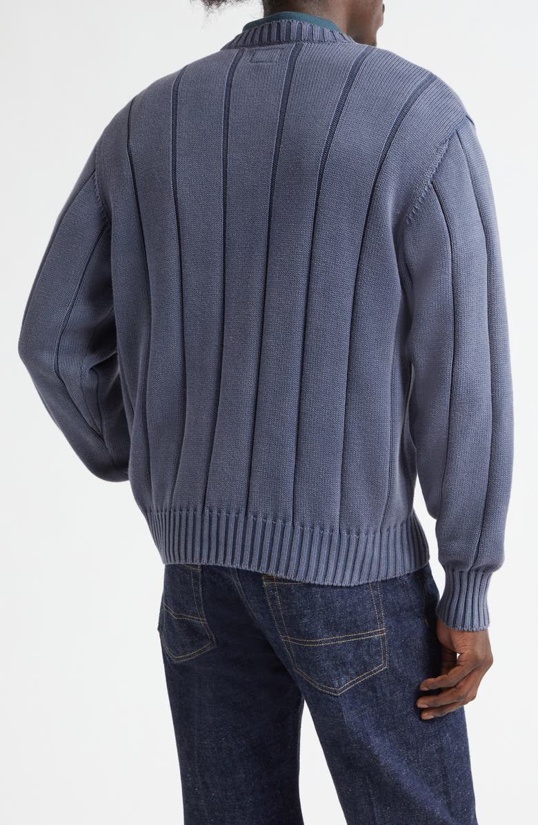Noah Drop Needle Cotton Sweater, Alternate, color, Deep Blue