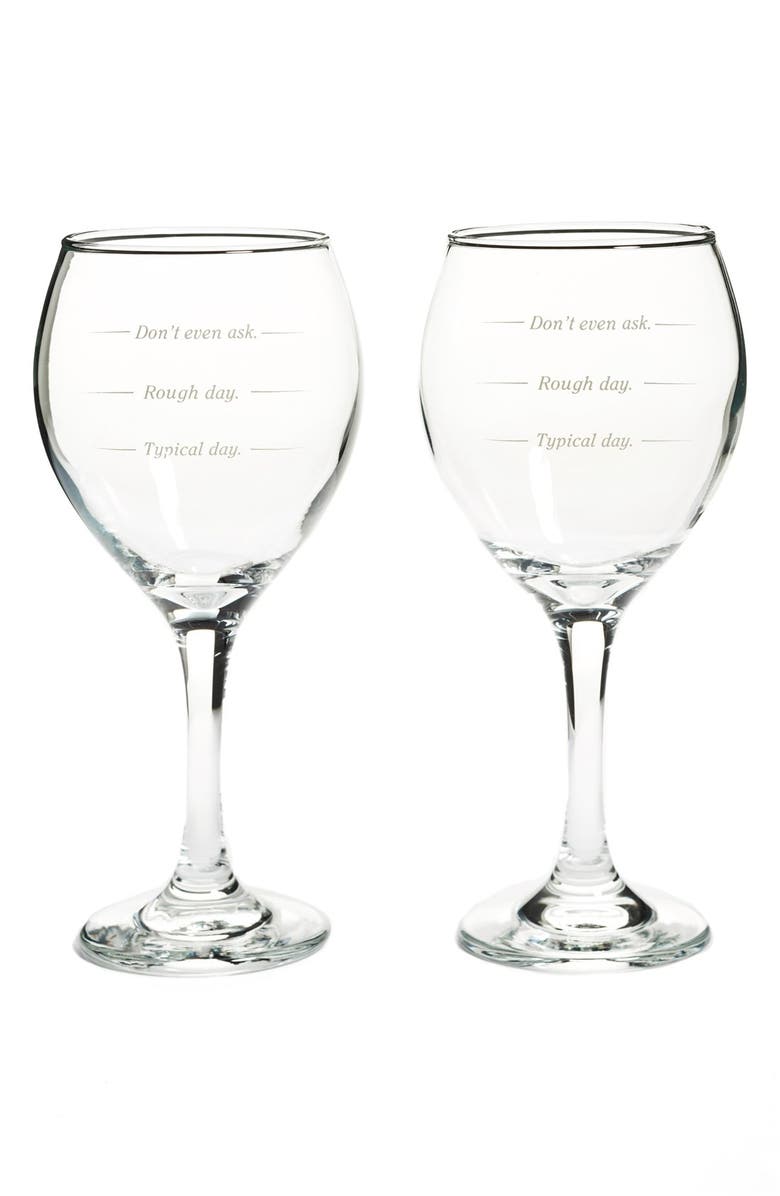 DCI 'Rough Day' Wine Glasses, Main, color, 