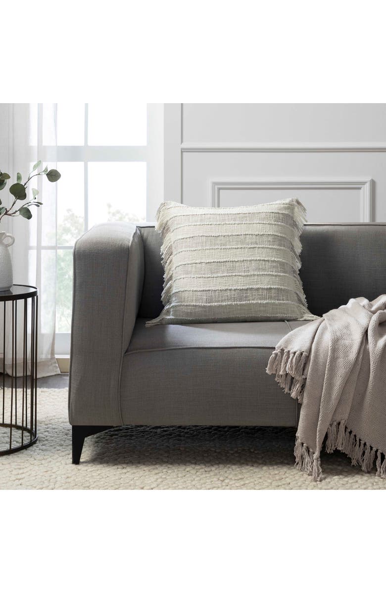 VCNY HOME Ariel Fringe Accent Pillow, Alternate, color, Simply Taupe