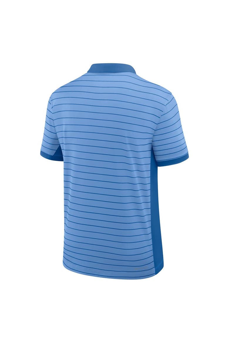 Men's Jordan Brand Carolina Blue North Carolina Tar Heels 2025 Early Season Coaches Sideline Victory Stripe Performance Polo, Alternate, color, Light Blue