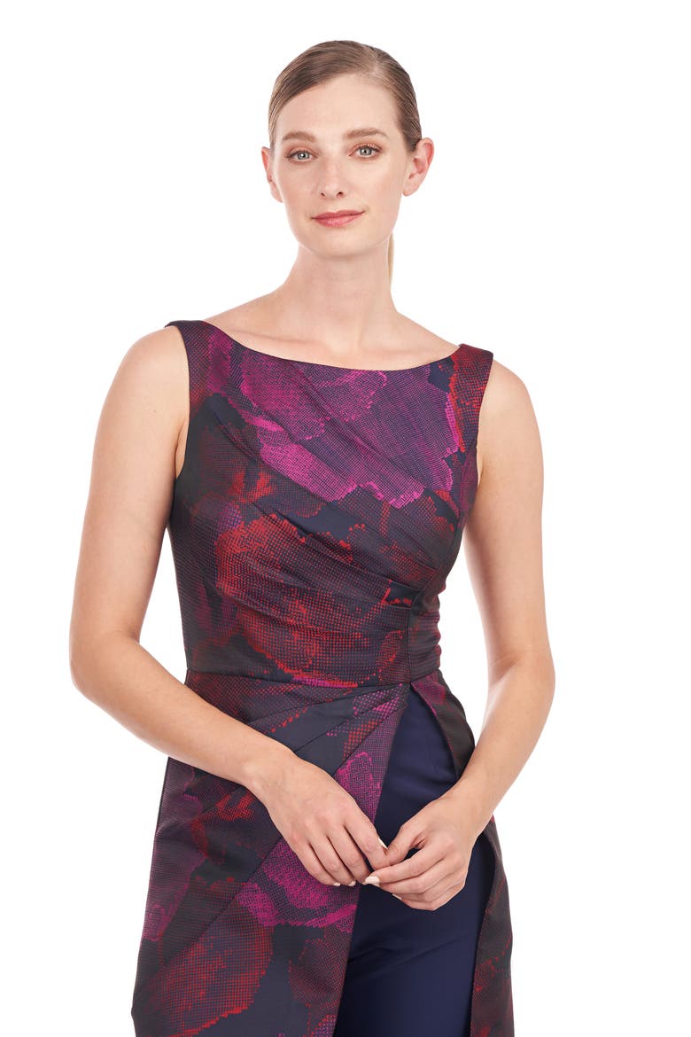 Indira Floral Maxi Jumpsuit, Alternate, color, DEEP NAVY/ LIGHT PLUM