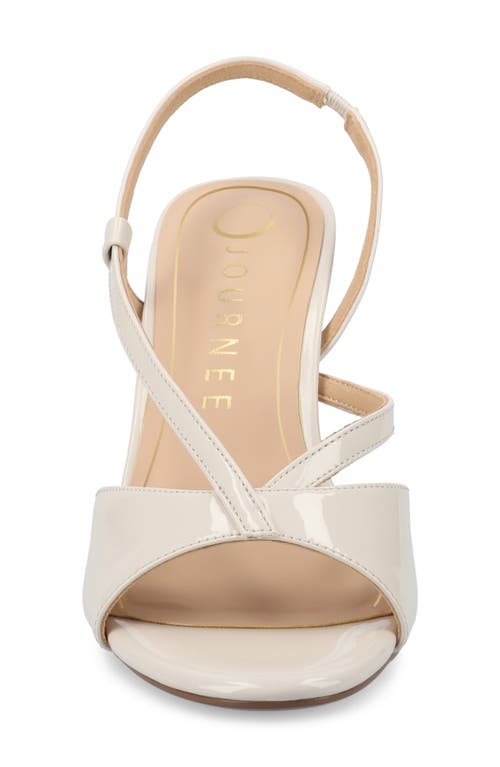 Journee Collection Varra Slingback Sandal In Bone Patent