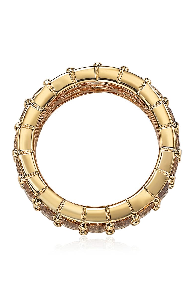 SUZY LEVIAN Pink Rhodium Plated Sterling Silver CZ Band Ring, Alternate, color, 