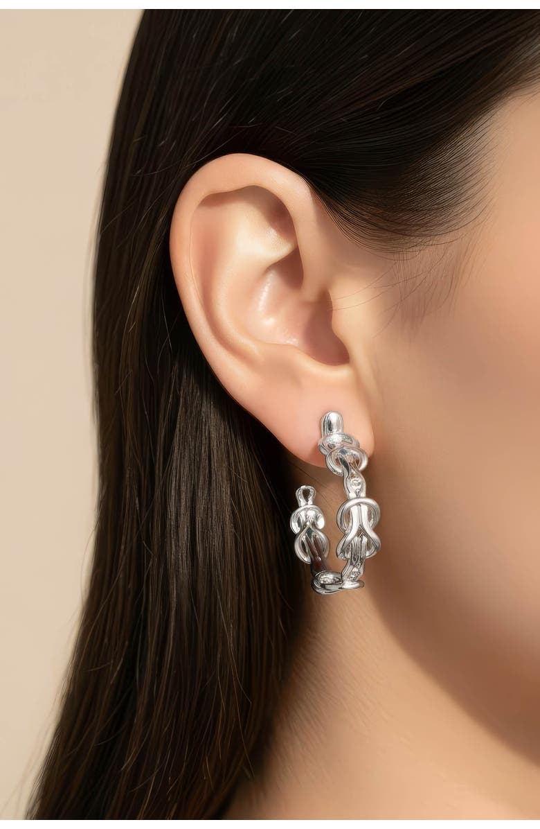 Astor & Orion Hera Hoops, Alternate, color, Silver