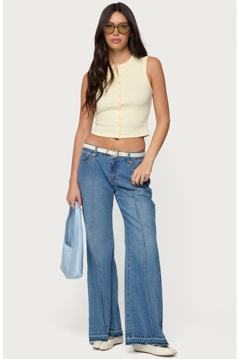 Nerissa Low Rise Flare Jeans, Alternate, color, BLUE