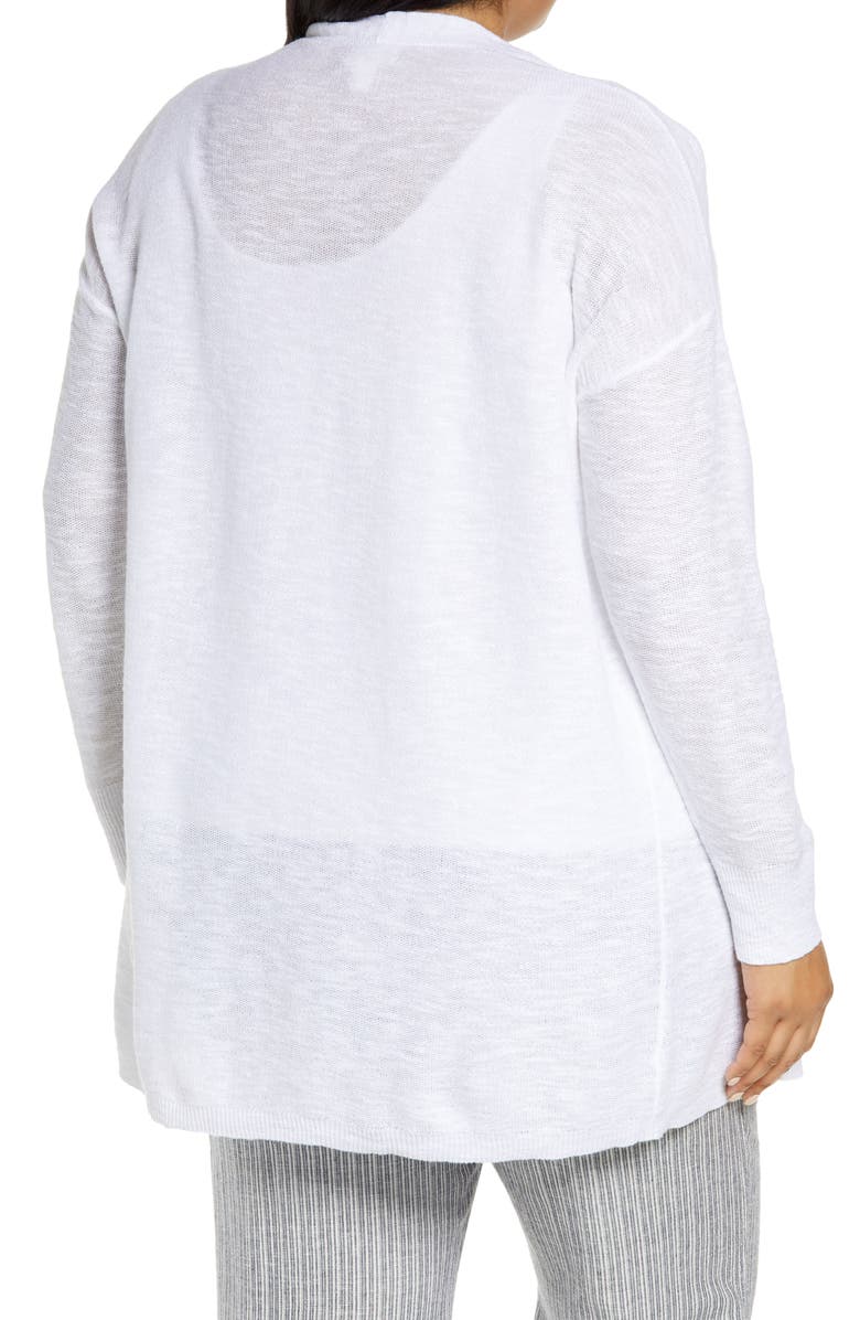 Caslon<sup>®</sup> Linen & Cotton Open Front Cardigan, Alternate, color,