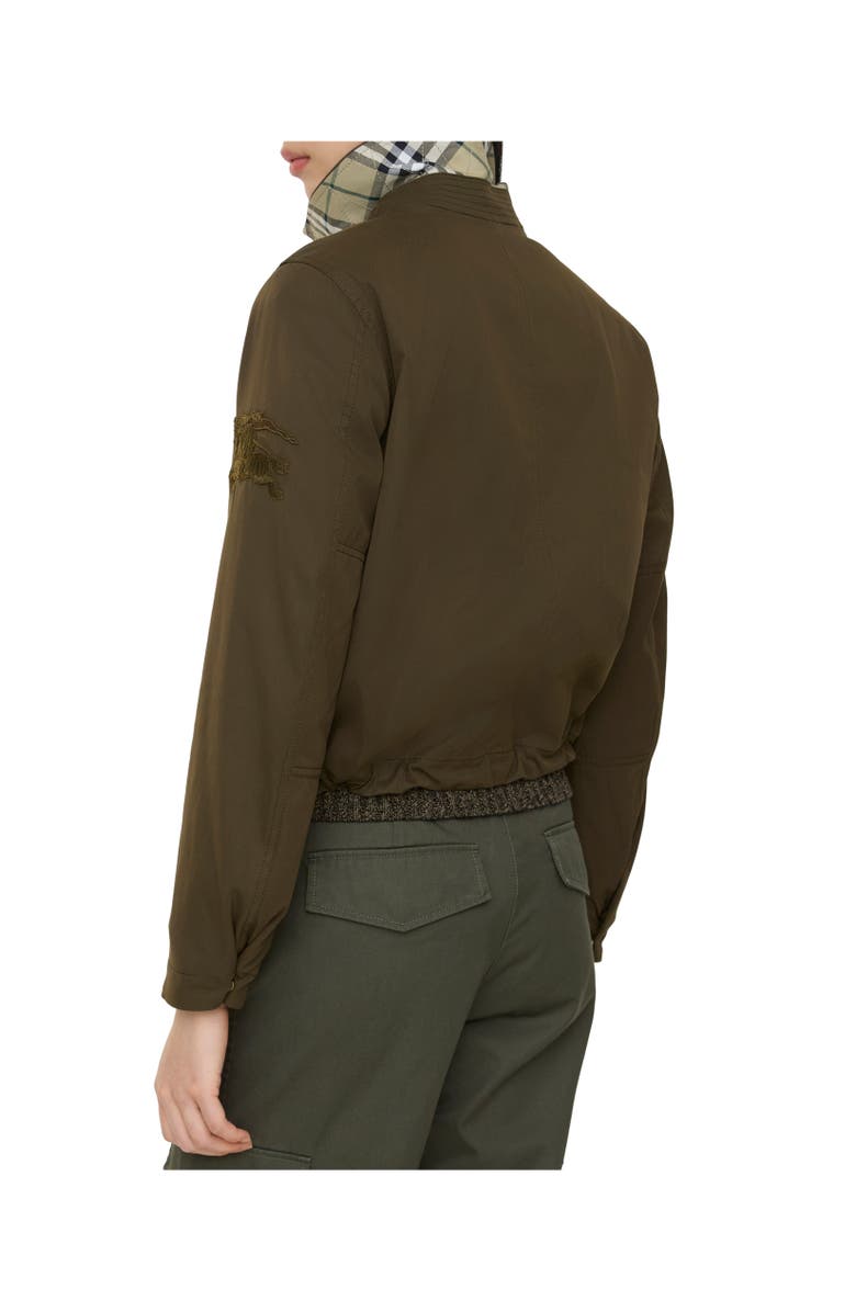 Burberry Gabardine Jacket, Alternate, color, Thorn Green