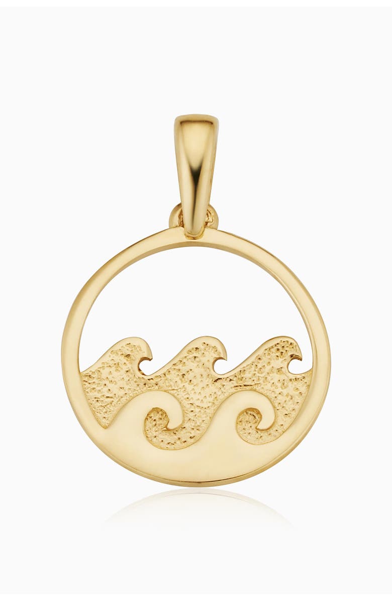 Oradina 14K Yellow Gold Making Waves Pendant Necklace, Main, color, Yellow Gold