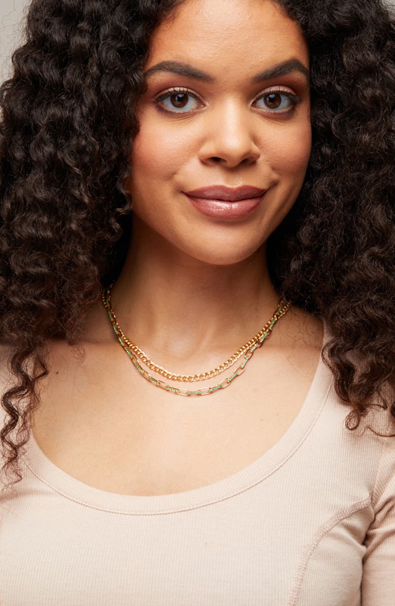 Bony Levy 14K Gold Double Link Necklace, Alternate, color, 