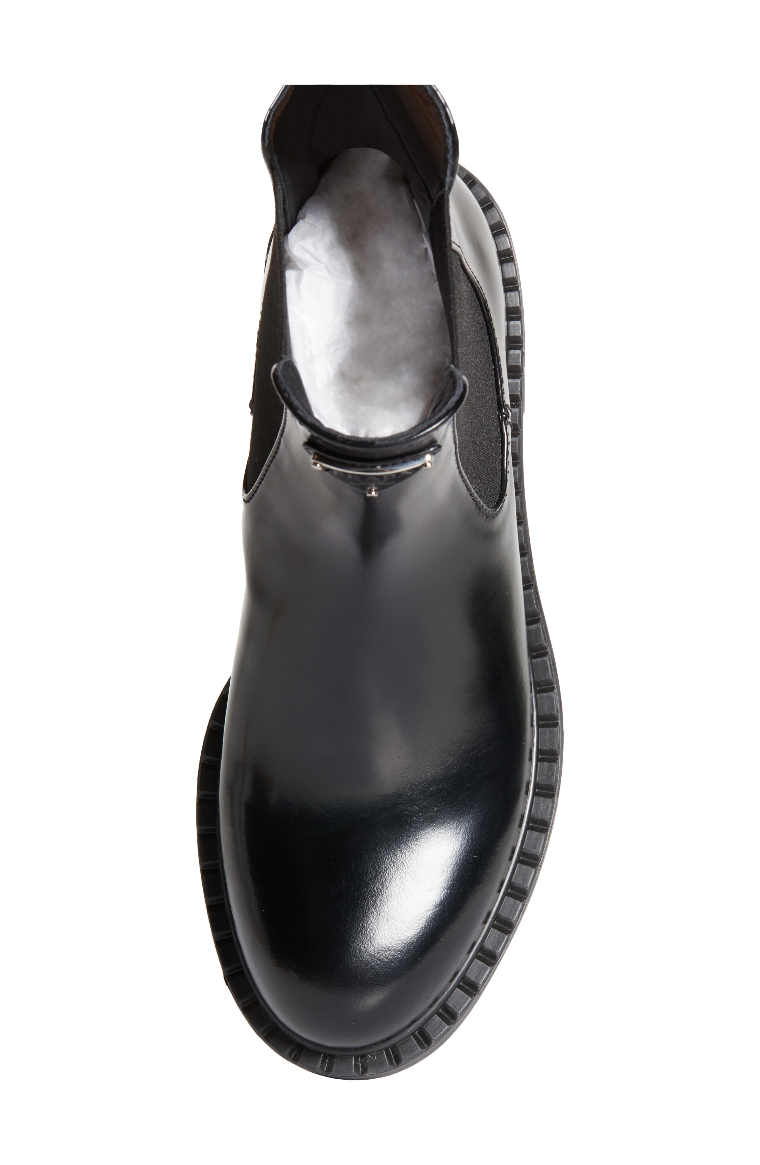 Prada Chocolate Chelsea Boot, Alternate, color, Nero