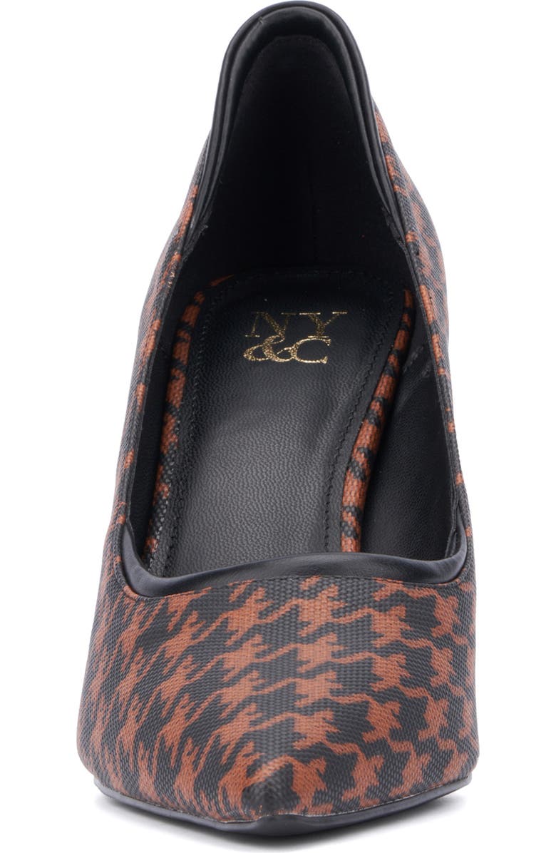 NEW YORK AND COMPANY Kailynn Stiletto Pump, Alternate, color, Brown Houndstooth
