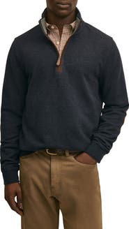 Brooks Brothers Double Face Piqué Half Zip Pullover