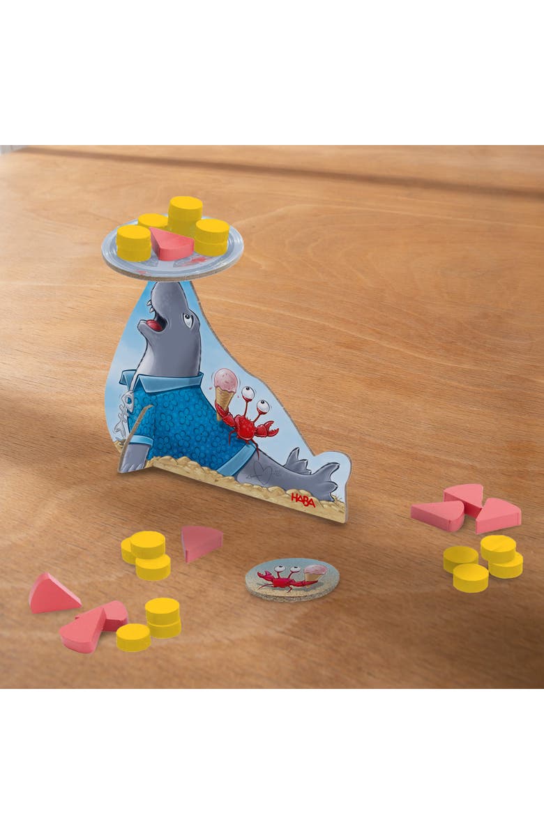 HABA Robbi Gelato - Kids Board Games for Ages 6 and up and Family Games for Kids and Adults, Wobbly Seal Balancing and Stacking Fun, Alternate, color, Multi
