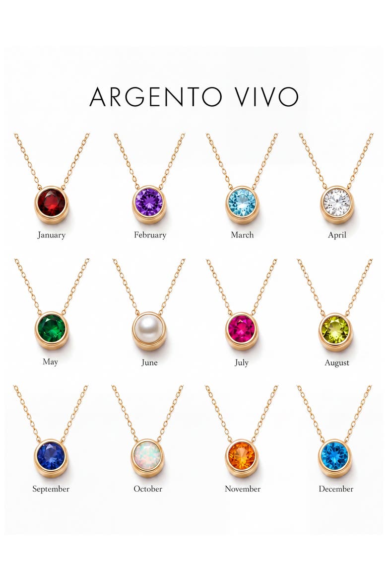 Birthstone Pendant Necklace, Alternate, color, GOLD/ JANUARY