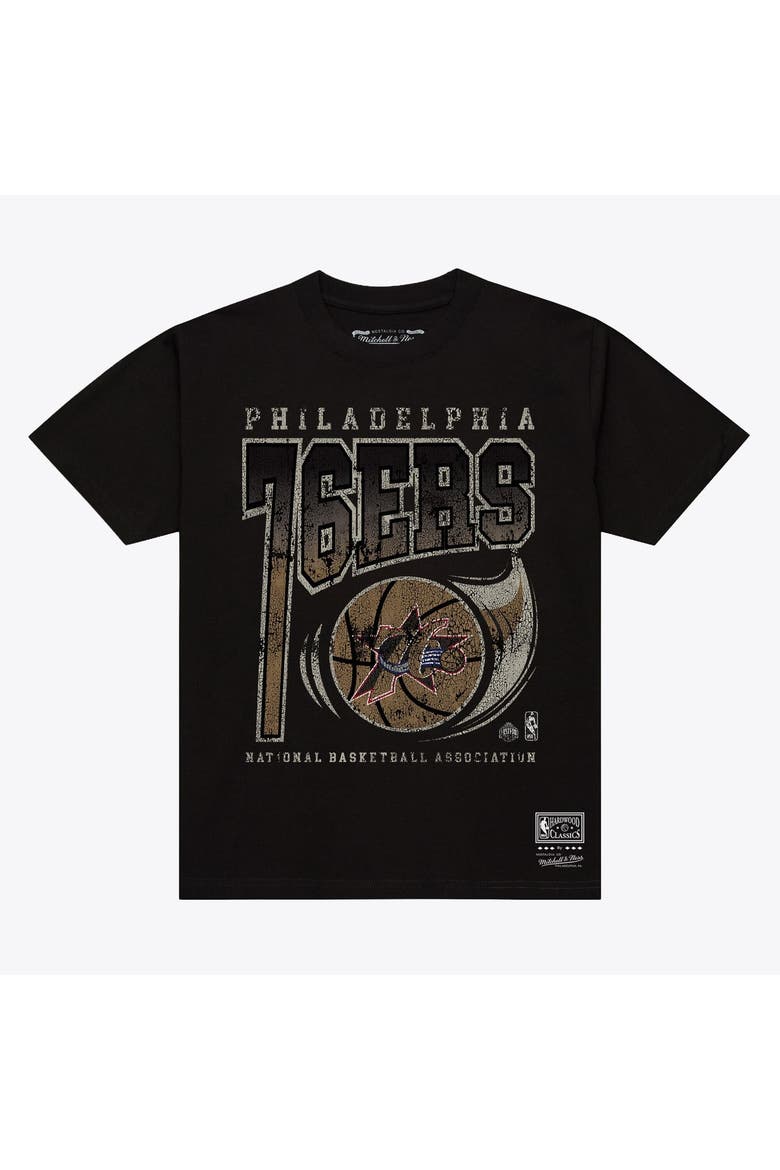 Men's Mitchell & Ness  Black Philadelphia 76ers Ball Out T-Shirt, Main, color, Black