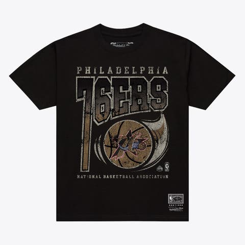 Men's Mitchell & Ness  Black Philadelphia 76ers Ball Out T-Shirt
