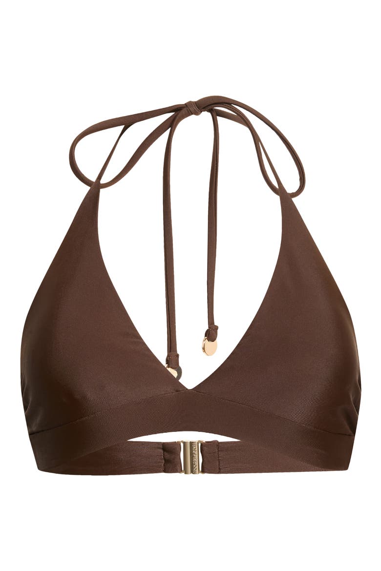 Gari Halter Bikini Top, Alternate, color, BEACH BROWN