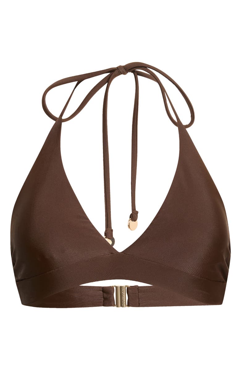 Ramy Brook Gari Halter Bikini Top, Alternate, color, Beach Brown