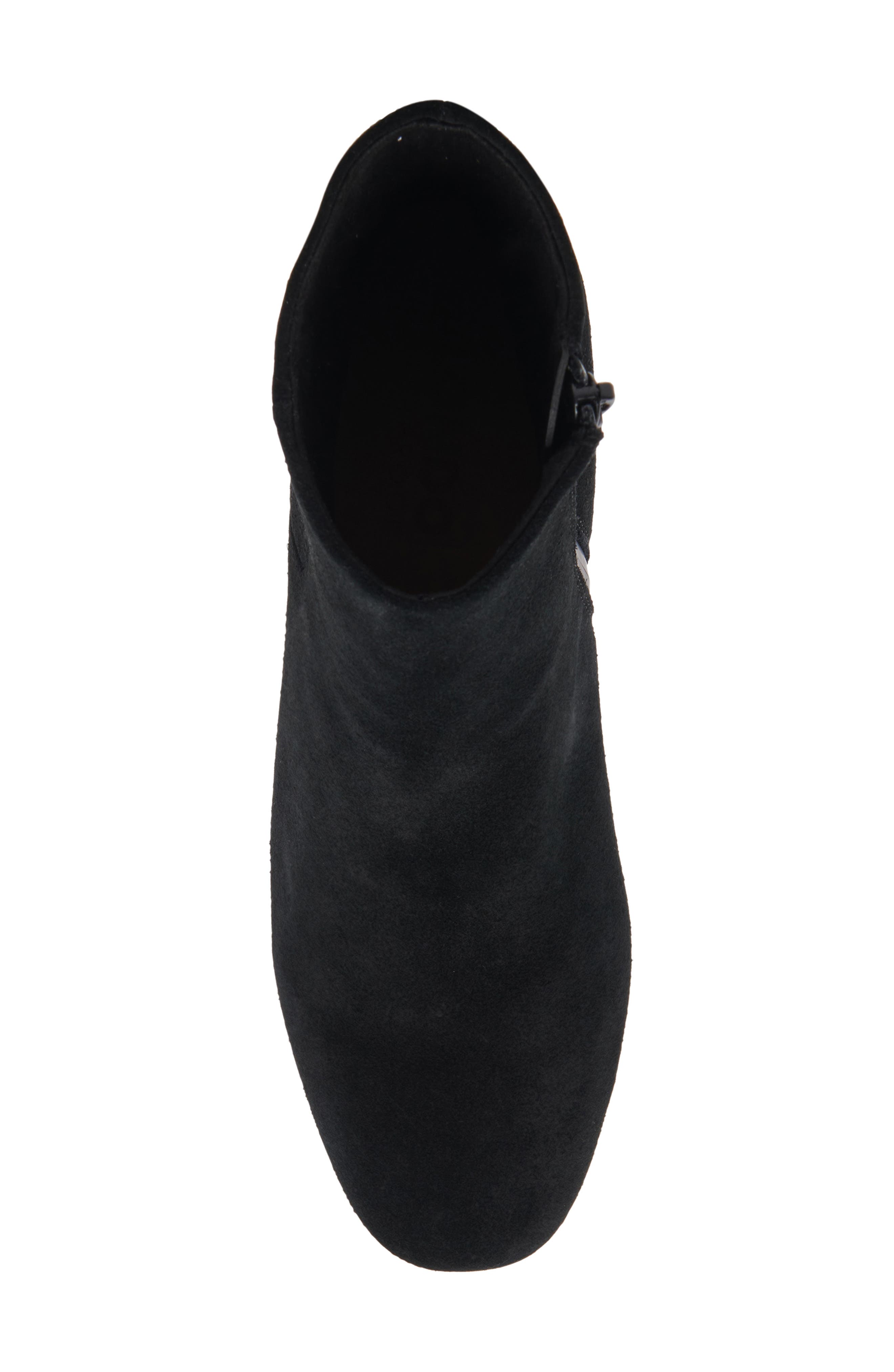 Etana Waterproof Block Heel Bootie, Alternate, color, BLACK SUED