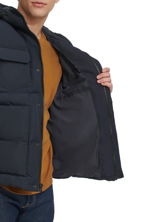 Levi's Water Resistant Hooded Quilted Puffer Jacket In Blue