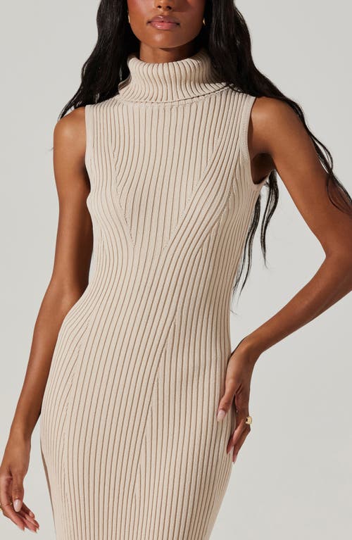 Astr The Label Channary Turtleneck Sweater Dress In Neutral