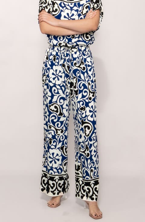 Floral Print Ankle Pants