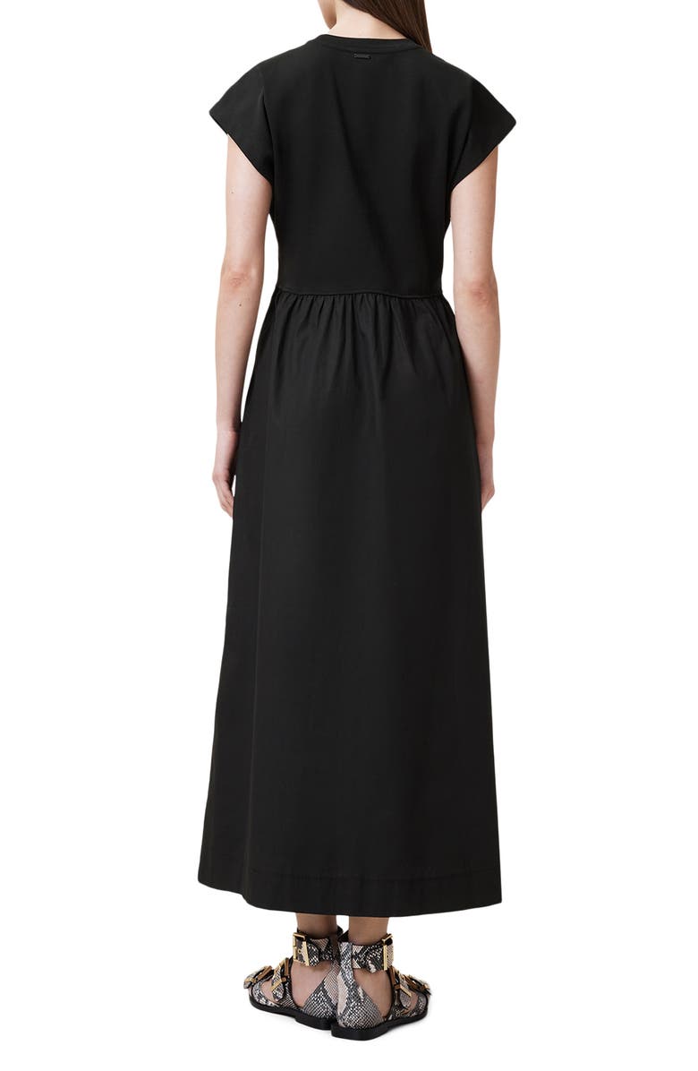 AllSaints Frankie Cotton T-Shirt Dress, Alternate, color, Black