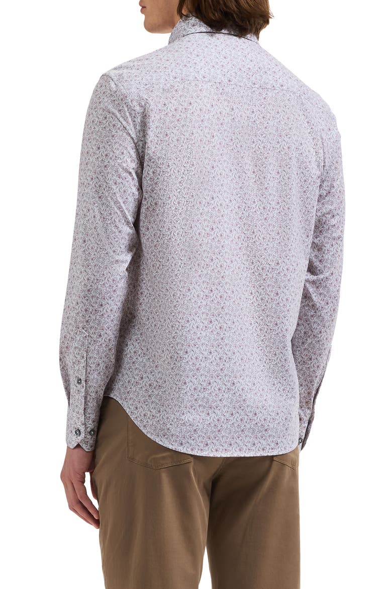 James OoohCotton Floral Button-Up Shirt, Alternate, color, BURGUNDY