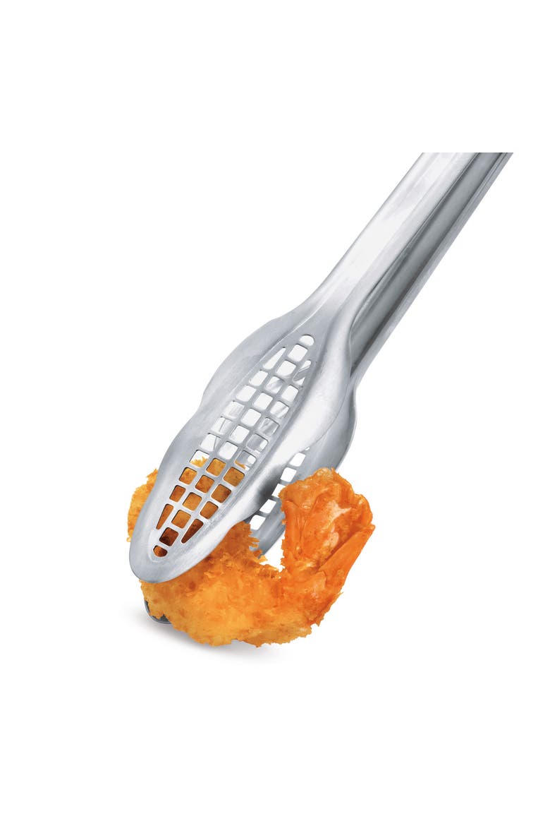 Grill Fry Tongs Narrow Kitchen Tong Stainless Steel 747188, Alternate, color, Silver