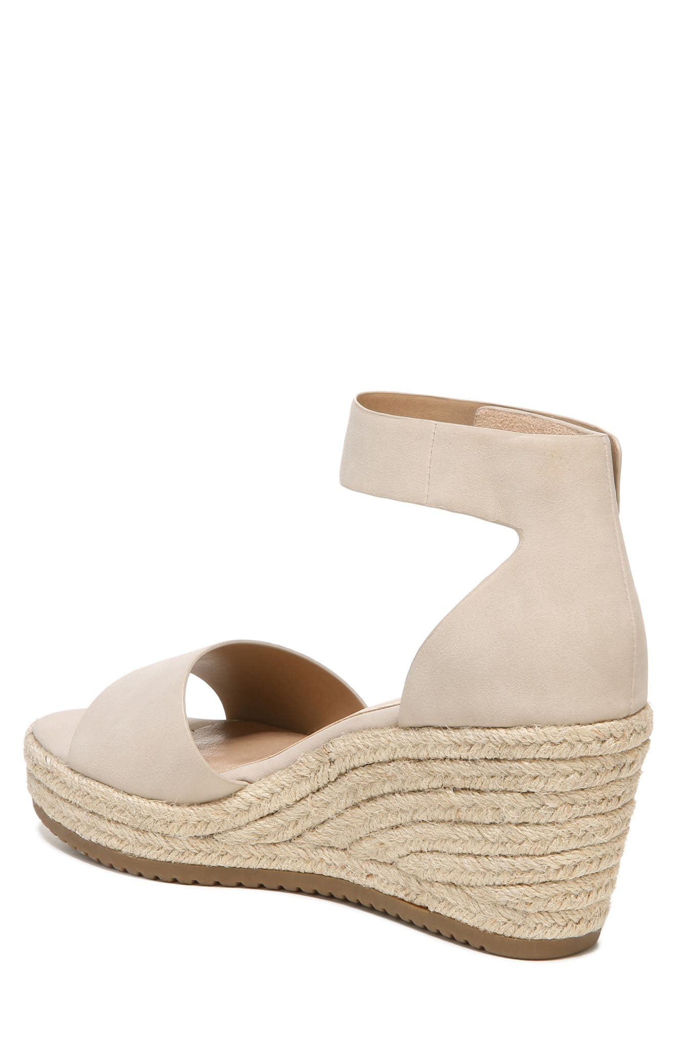 Oakley Ankle Strap Espadrille Wedge Sandal, Alternate, color, PORCELAIN