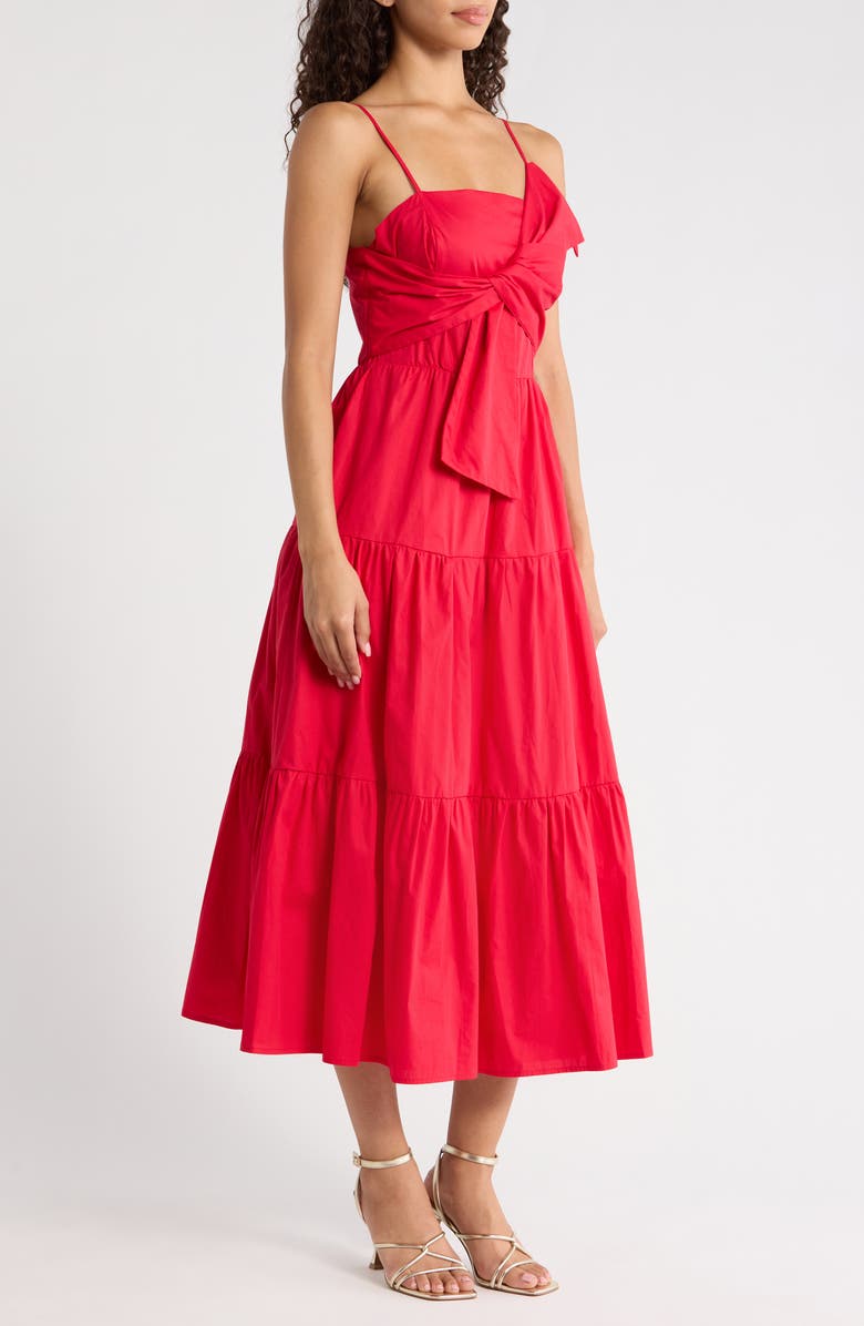SUGARLIPS Love Letter Poplin Midi Dress, Alternate, color, Red