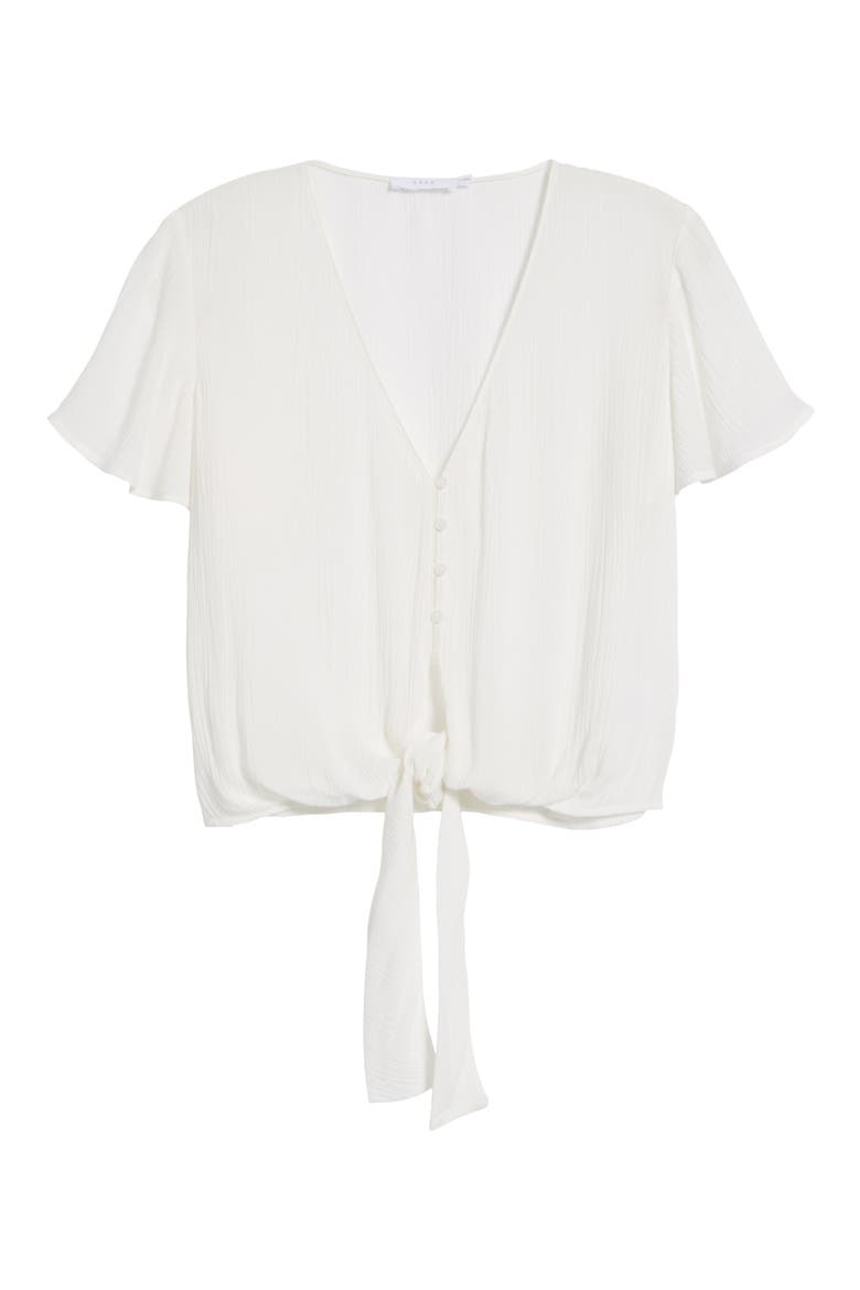 Knot Front Shirt, Alternate, color, NATURAL